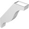 Ekena Millwork 5 1/2-in. W x 24-in. D x 32-in. H Funston Architectural Grade PVC Knee Brace BRCP055X24X32FST - alternate 2